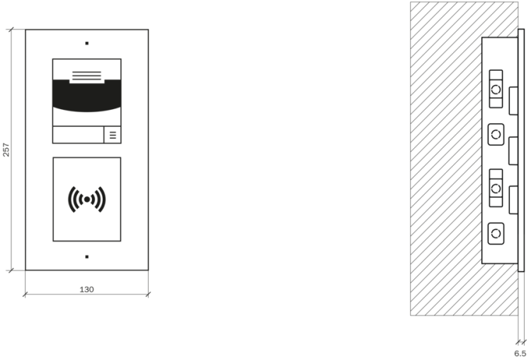 9155012 - Płyta czołowa do montażu podtynkowego dla 2 modułów - wymiary.png