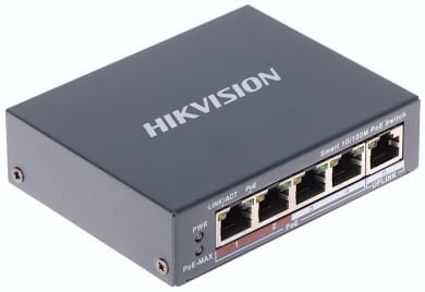 SWITCH POE DS-3E1105P-EI 4-PORTOWY Hikvision-1198982