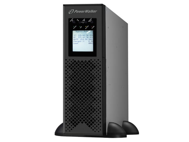 UPS RACK 19” POWERWALKER ON-LINE 3/3 FAZY 10 KVA CPH TERMINAL IN/OUT, USB/RS-232, EPO, LCD, BRAK AKU-1151793