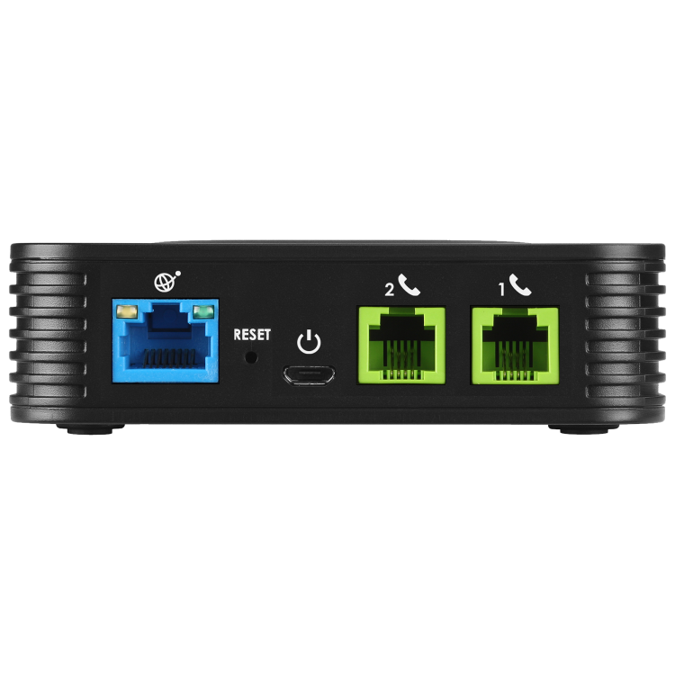 Grandstream HT802 V2 – bramka VoIP – panel złączy
