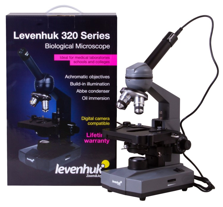 Monokularowy mikroskop cyfrowy Levenhuk D320L BASE 3M-1436793
