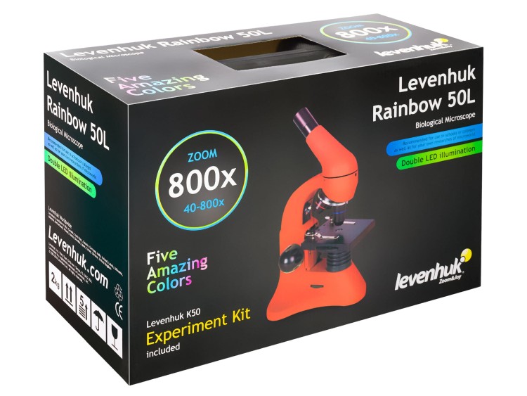 (PL) Mikroskop Levenhuk Rainbow 50L Lime\Limonka-1439071