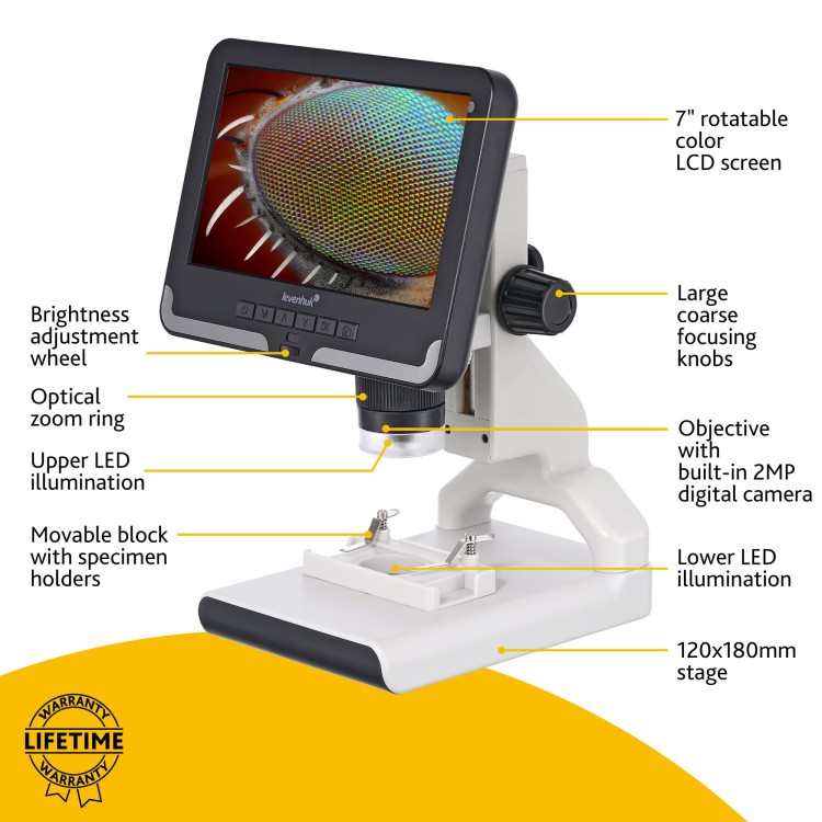 Mikroskop cyfrowy Levenhuk Rainbow DM700 LCD-1428022