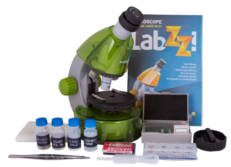 (PL) Mikroskop Levenhuk LabZZ M101 Lime\Limonka-1444546