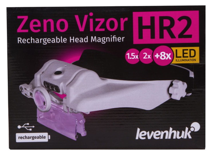Lupa nagłowna Levenhuk Zeno Vizor HR2 z akumulatorem-1467947