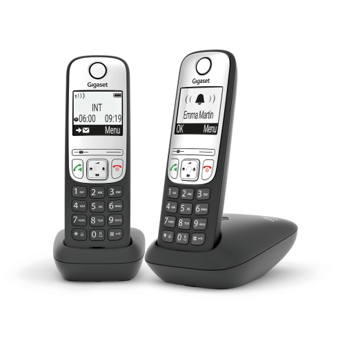 a690 duo Telefon bezprzewodowy Gigaset z boku.png