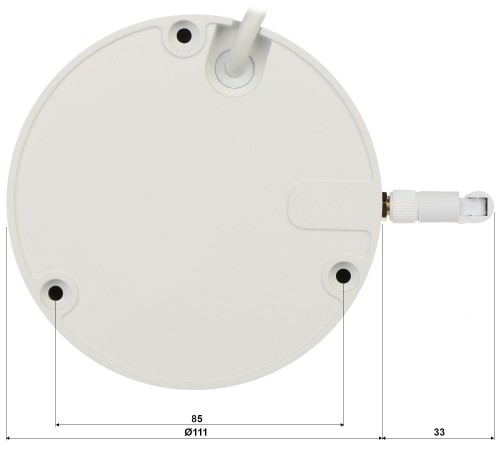 KAMERA WANDALOODPORNA IP IPC-HDBW1230DE-SW-0280B Wi-Fi - 1080p 2.8mm DAHUA-1319320
