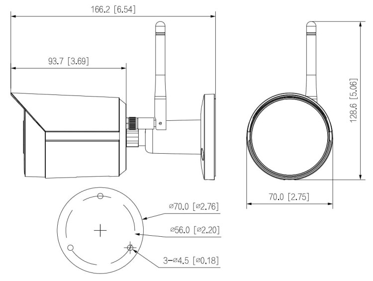 KAMERA IP IPC-HFW1230DS-SAW-0360B Wi-Fi - 1080p 3.6mm DAHUA-1319030