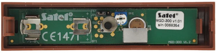 BEZPRZEWODOWA CZUJKA ZBICIA SZKŁA MGD-300-BR SATEL-1352860