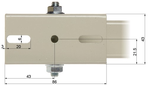 UCHWYT OBUDOWY NA SŁUP BRP-30W-1354057