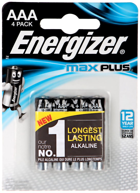 BATERIA ALKALICZNA BAT-AAA-MAXPLUS*P4 1.5V LR03 ENERGIZER-1341280
