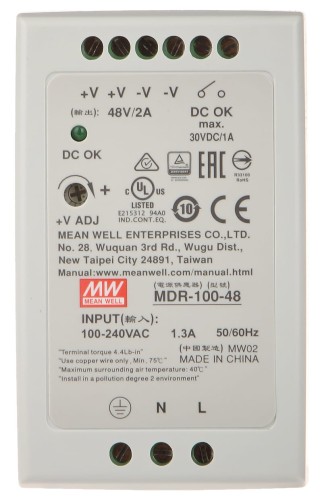 ZASILACZ IMPULSOWY MDR-100-48 MEAN WELL-1332170
