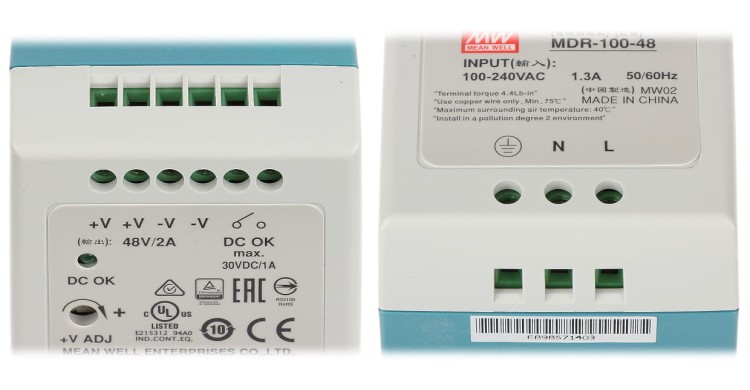 ZASILACZ IMPULSOWY MDR-100-48 MEAN WELL-1332171