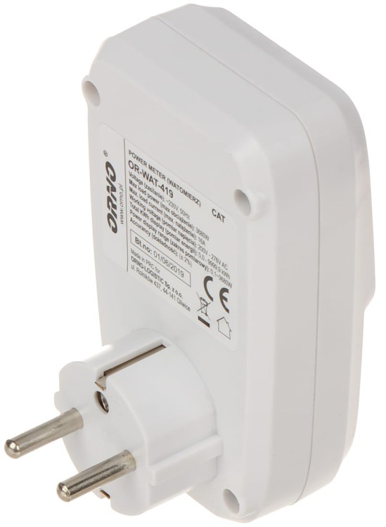 WATOMIERZ, KALKULATOR ENERGII Z WYŚWIETLACZEM LCD OR-WAT-419 ORNO-1335192