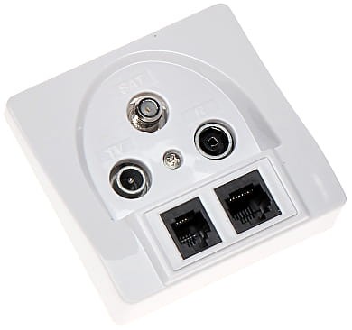 GNIAZDO KOŃCOWE GAR-SAT/2RJ R-TV SAT+RJ45+RJ11-1355115