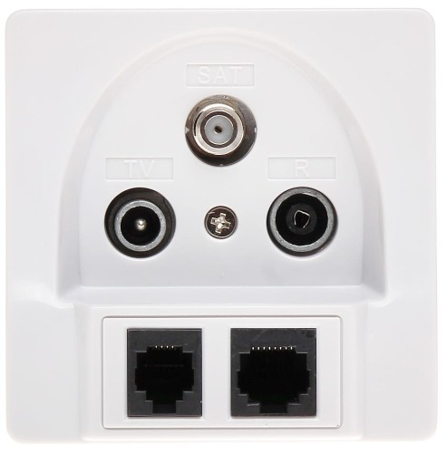 GNIAZDO KOŃCOWE GAR-SAT/2RJ R-TV SAT+RJ45+RJ11-1355111