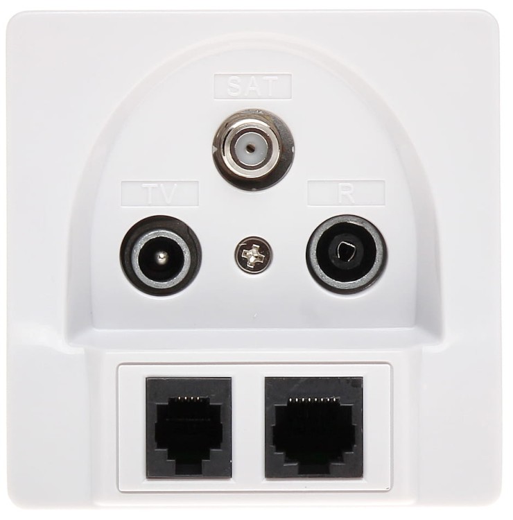 GNIAZDO KOŃCOWE GAR-SAT/2RJ R-TV SAT+RJ45+RJ11-1355111