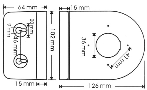 UCHWYT DO KAMER KULISTYCH GL-225B-1347414