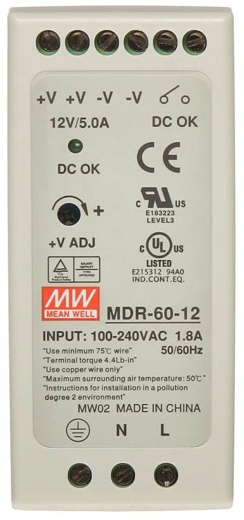 ZASILACZ IMPULSOWY MDR-60-12-1351003
