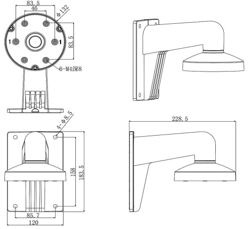 UCHWYT KAMERY DS-1273ZJ-130-TRL Hikvision-1346117