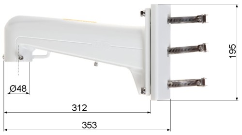 UCHWYT NA SŁUP DS-1602ZJ-POLE Hikvision-1346197