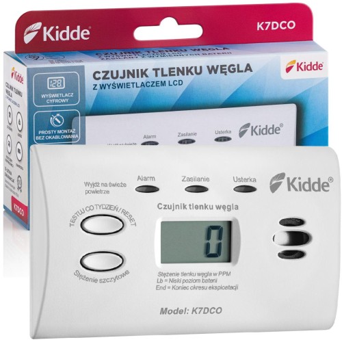 Czujnik czadu z wyświetlaczem Kidde K7DCO-1500981