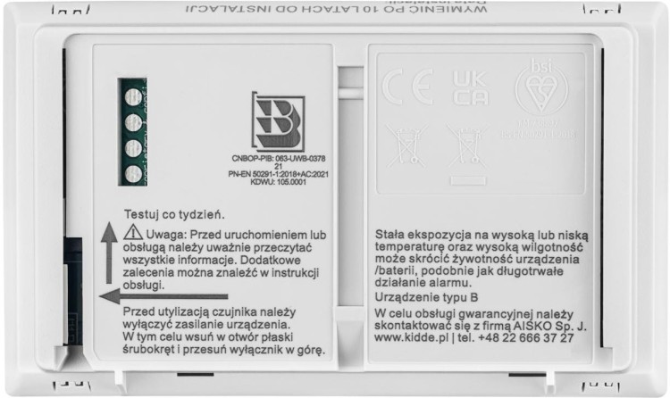 Czujnik czadu z wyświetlaczem Kidde K10LLDCO-1501000