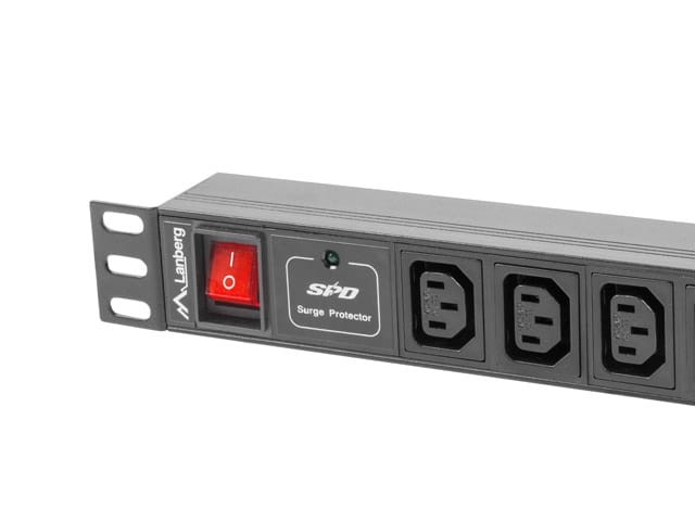 LISTWA ZASILAJĄCA RACK PDU 1U 10A 10X IEC C13 2M CZARNA C14 Lanberg-1511206
