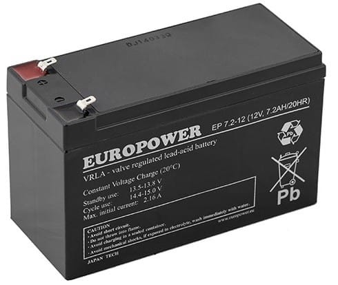 Akumulator EUROPOWER serii EP 12V 7,2Ah (Żywotność 6-9lat)-1511026