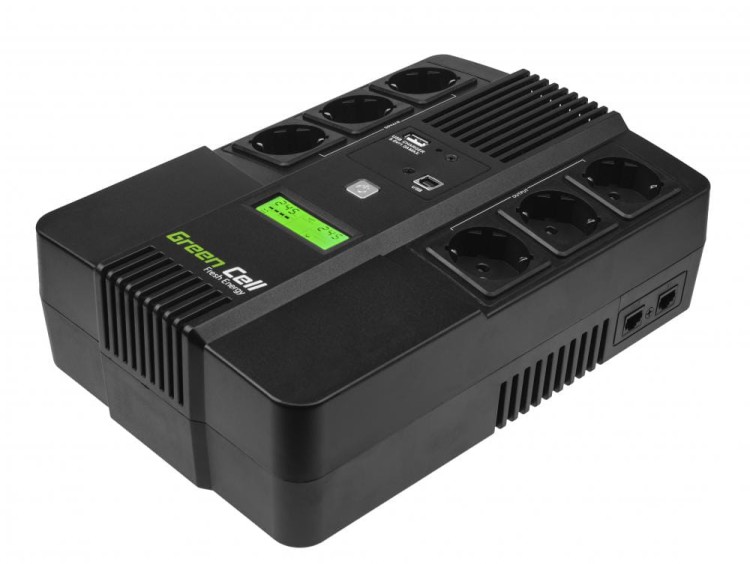 UPS ZASILACZ AWARYJNY Green Cell 600VA 360W AiO Z WYŚWIETLACZEM LCD UPS06-1502661