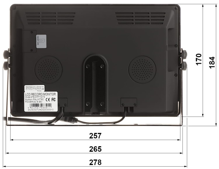 REJESTRATOR MOBILNY Z MONITOREM ATE-NTFT10-T3 4 KANAŁY 10" AUTONE-1320002