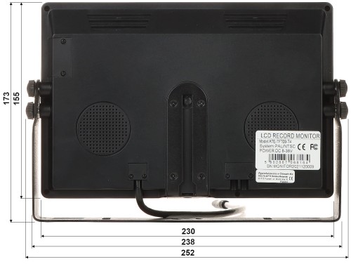 MONITOR SAMOCHODOWY ATE-TFT09-T4 9" AUTONE-1322094