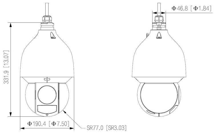 KAMERA IP SZYBKOOBROTOWA ZEWNĘTRZNA SD5A445GB-HNR - 3.7Mpx 3.96... 177.75mm DAHUA-1562528