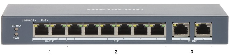 SWITCH POE DS-3E1310HP-EI 8-PORTOWY Hikvision-1567803