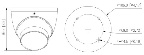 KAMERA AHD, HD-CVI, HD-TVI, PAL HAC-HDW1200T-IL-A-0280B-S6 - 1080p 2.8mm DAHUA-1579656