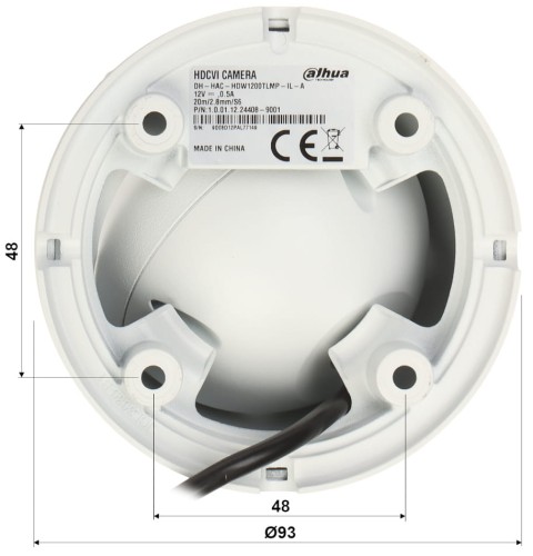 KAMERA AHD, HD-CVI, HD-TVI, PAL HAC-HDW1200TLM-IL-A-0280B-S6 - 1080p 2.8mm DAHUA-1579881
