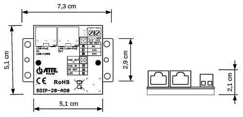 ADAPTER ZASILANIA POE SDIP-20-AD0 ATTE-1582416