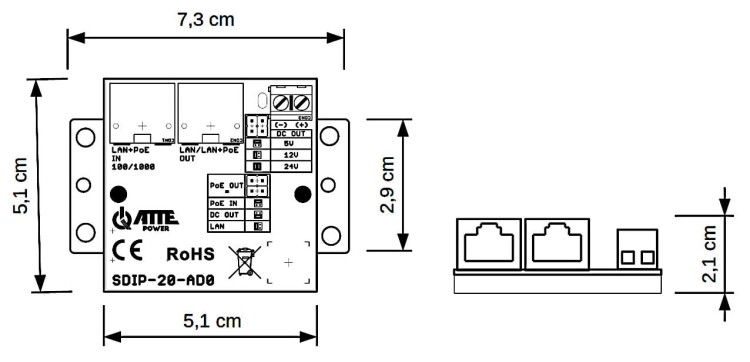 ADAPTER ZASILANIA POE SDIP-20-AD0 ATTE-1582416