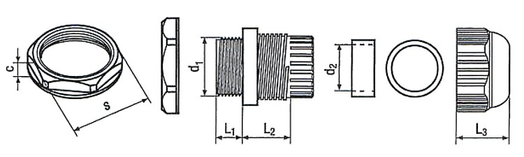 DŁAWNICA IZOLACYJNA ML-147 IP68 M16 x 1.5-1348403