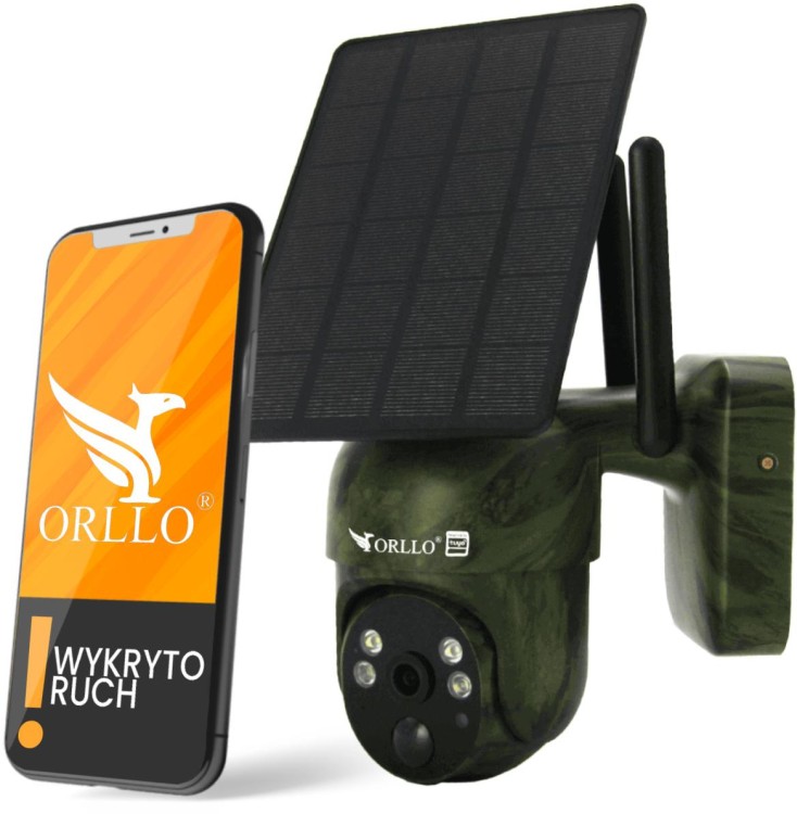 Kamera IP Orllo Bezprzewodowa 4G LTE Obrotowa z Panelem Solarnym ORLLO TZ1 MORO-1626601