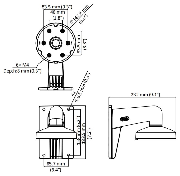 UCHWYT KAMERY DS-1273ZJ-DM32 Hikvision-1664212