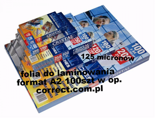 Folia A2 do laminowania 125 micronów 100 szt w op.-1249602