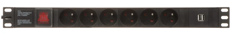 LISTWA ZASILAJĄCA PD-6/R-USB-1623564