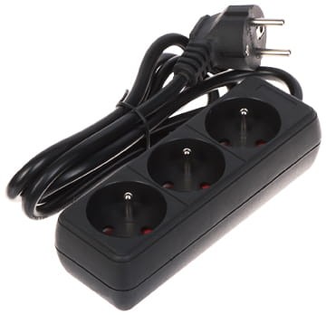 LISTWA ZASILAJĄCA PR-1.5M-3G/B (3 GNIAZDA) 1.3m-1664851