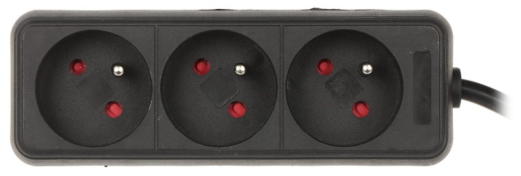 LISTWA ZASILAJĄCA PR-1.5M-3G/B (3 GNIAZDA) 1.3m-1664852
