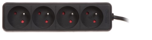 LISTWA ZASILAJĄCA PR-1.5M-4G/B (4 GNIAZDA) 1.3m-1664864