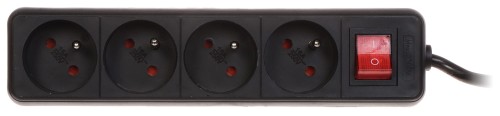 LISTWA ZASILAJĄCA PR-1.5M-4G-SW/B (4 GNIAZDA) 1.3m-1664870