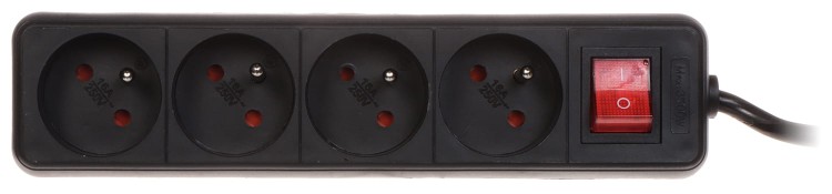 LISTWA ZASILAJĄCA PR-1.5M-4G-SW/B (4 GNIAZDA) 1.3m-1664870