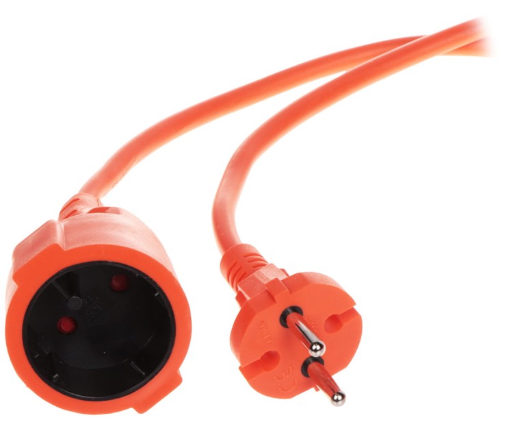 PRZEDŁUŻACZ PS-2X1.5-30M/ORANGE 30m-1669453