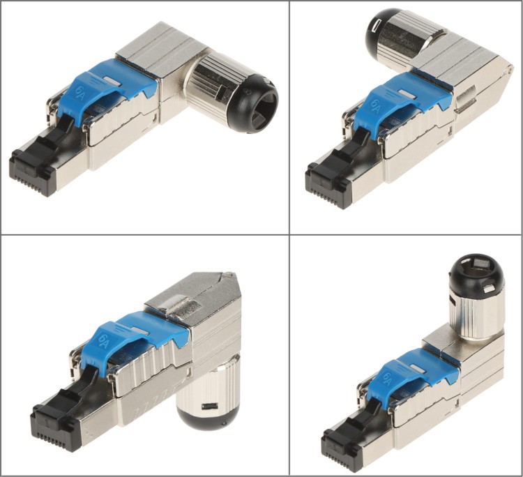 WTYK MODULARNY KĄTOWY EKRANOWANY RJ45/FTP6A-HAND-KAT-1446089